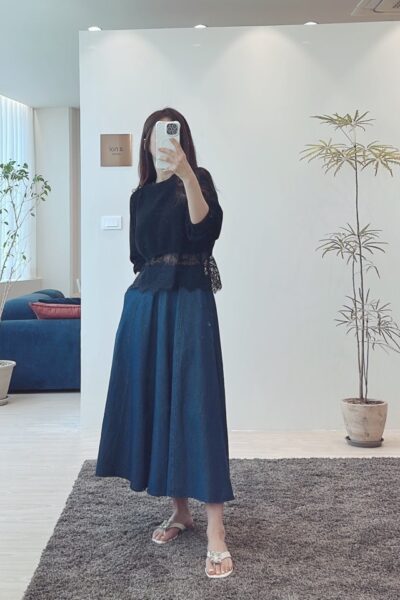 노이 305 데님훌스커트