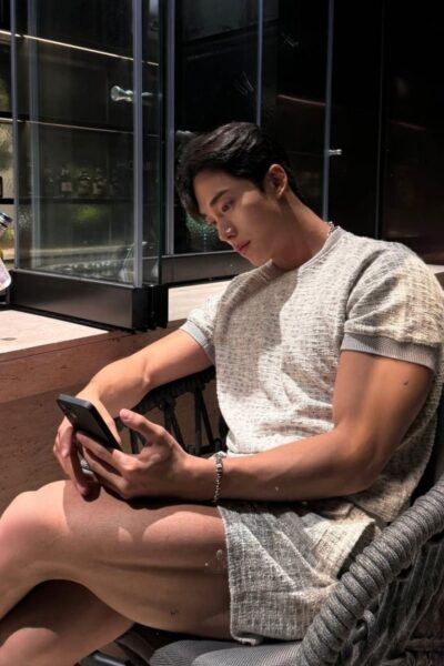 인무드 그레이 라운드 반바지 트위트 셋업 여름신상,나시,머슬핏 휴양지 바캉스룩