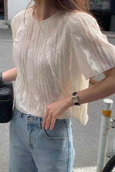 블레싱 썸머 프릴 블라우스