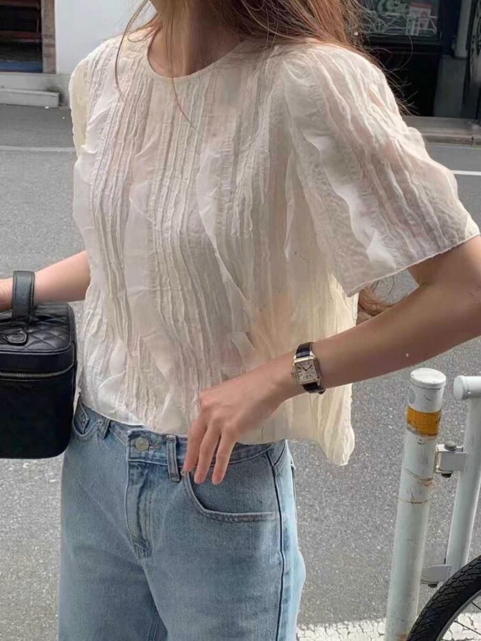 블레싱 썸머 프릴 블라우스