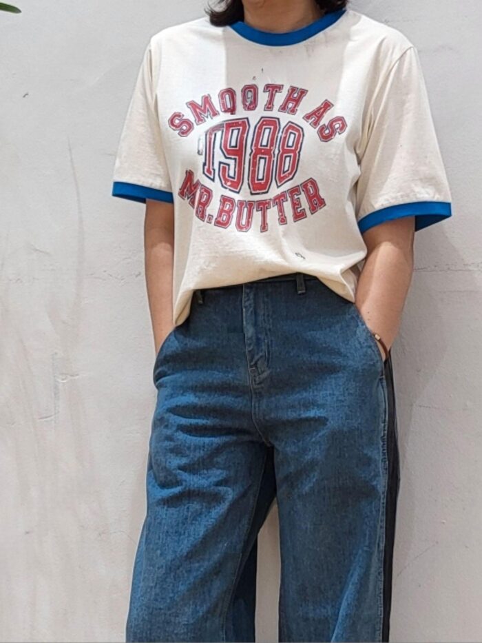 502 style 스무스 배색티(여름신상 면 덤블워싱 바이오워싱 나염)