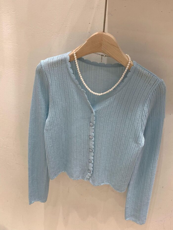 프리다 썸머해린가디건 (25ss여름신상 여름가디건 간절기 펀칭니트 국내제작