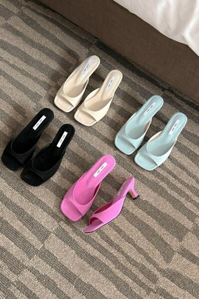 베리베리 (VeryVery) (베리) 3512 SS 신상 스퀘어 파스텔 데일리 여름 뮬 슬리퍼 샌들