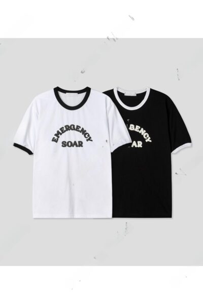 패러다임 비상 슬림핏 링거반팔티셔츠(남여공용,링거티,나염,프린팅,레이어드,디지털)
