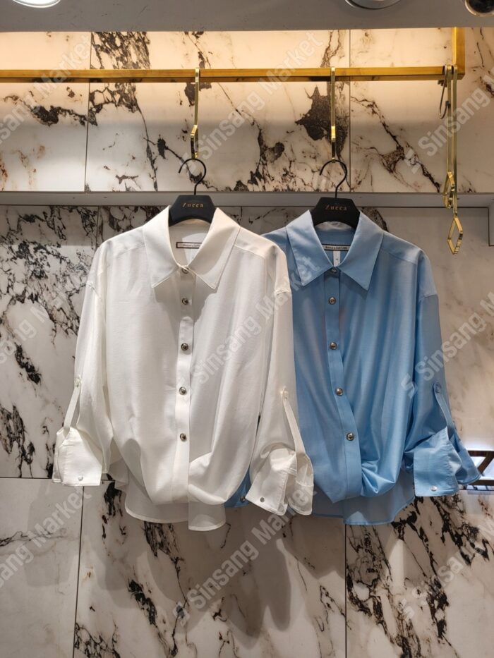 Costume 커스텀 25신상 제일평화 1층 137호 커스텀 실크 언밸런스 햄 셔츠 블라우스 30% 셰일