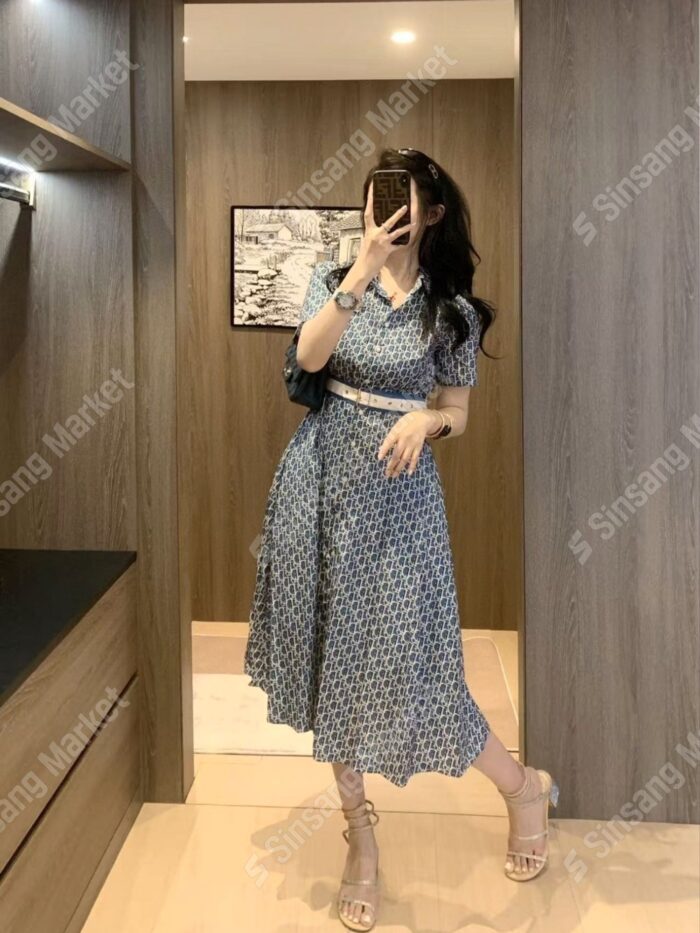 어메이징샾 25SS신상)벨트셋업 블루레터링 프린트셔츠 여름 원피스 12% 셰일